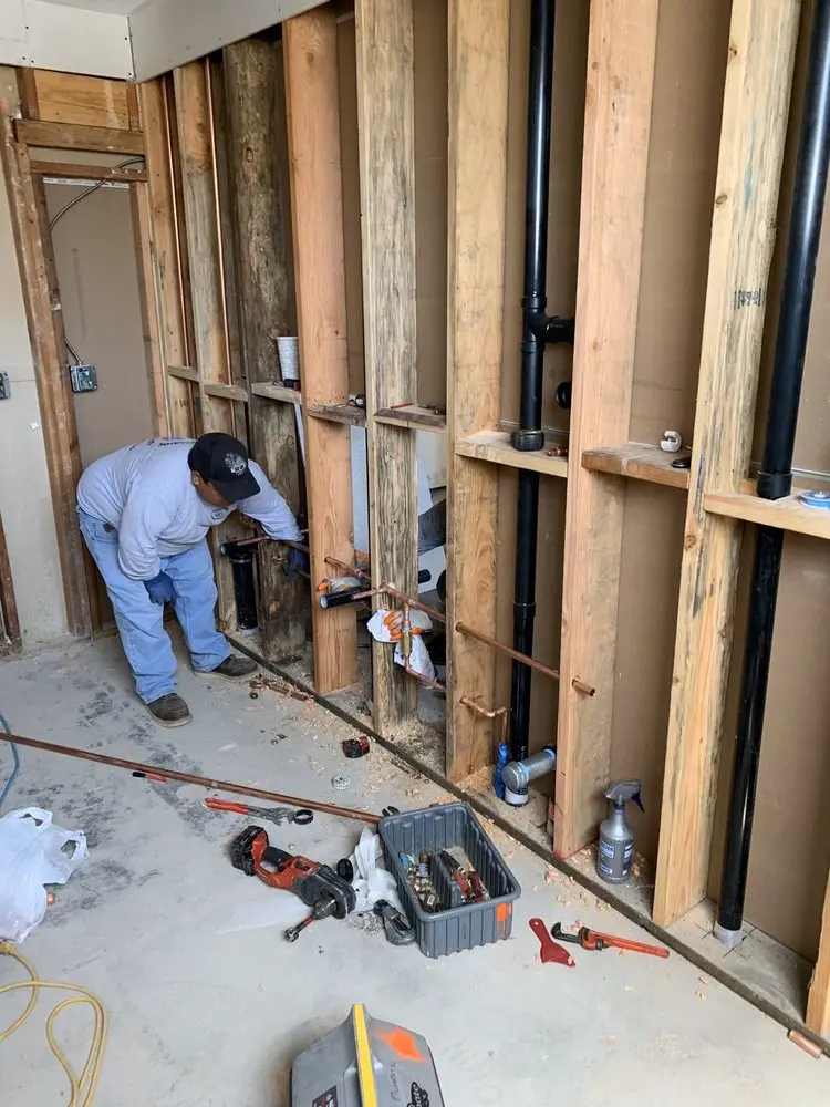 Commercial rough-in plumbing for Water Heater Replacement in Greenwood Manor